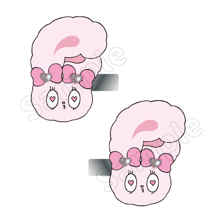 Esther Bunny ぷっくりヘアクリップ ラブ｜むにゅぐるみパティオ公式サイト