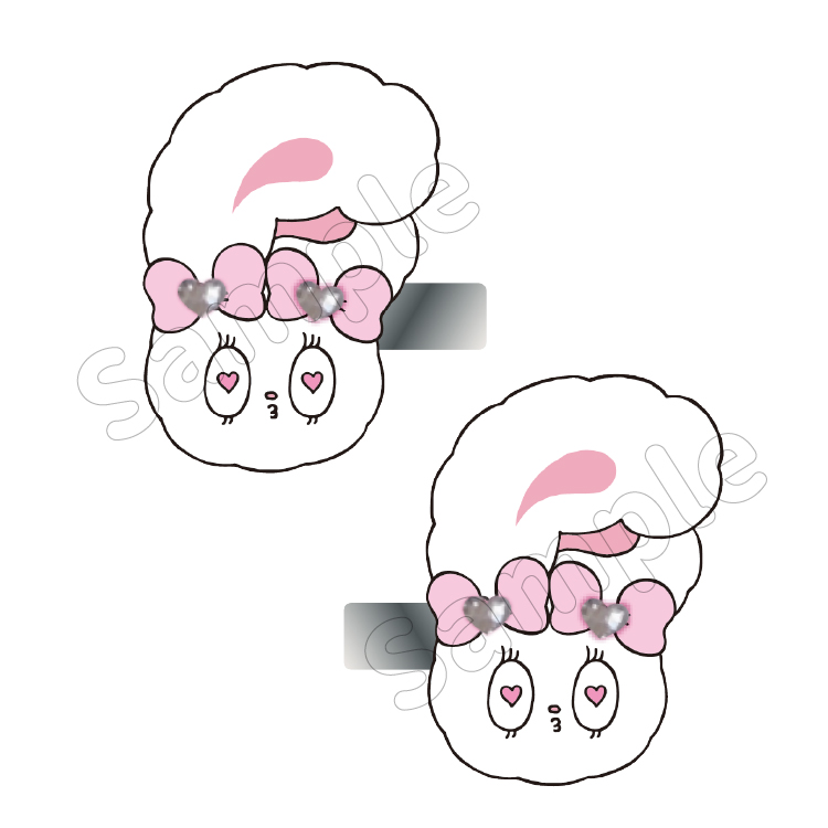Esther Bunny ぷっくりヘアクリップ ラブ｜むにゅぐるみパティオ公式サイト