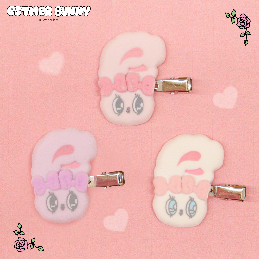 Esther Bunny フロッキーヘアクリップ｜むにゅぐるみパティオ公式サイト