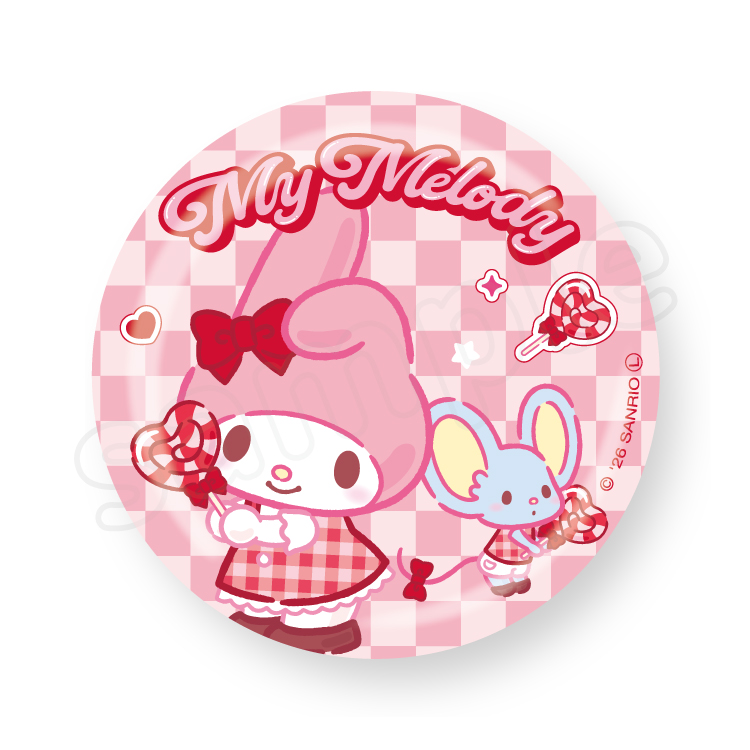 サンリオキャラクターズ メロディゴーランド 缶バッジ｜むにゅぐるみ